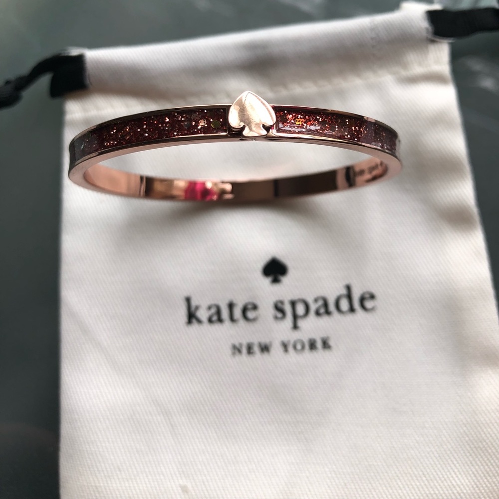 KATE SPADE Rose gold glitter bangle